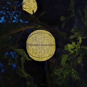 DECOLED Solárny lampáš, 30 cm, teplá biela, biely