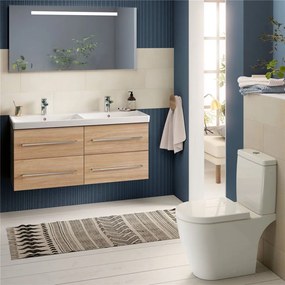 VILLEROY &amp; BOCH Avento WC misa kombi s hlbokým splachovaním bez vnútorného okraja, zadný odpad, 370 x 640 mm, biela alpská, 5644R001