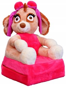 Detské plyšové rozkladacie kresielko PSÍK - ružové