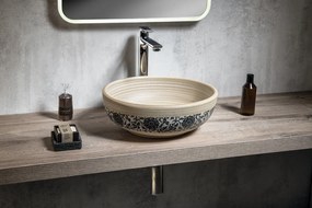 Sapho Sapho, PRIORI keramické umývadlo na dosku Ø 41 cm, granit, PI035