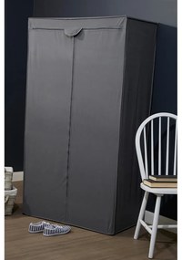 Sivá látková šatníková skriňa 90x160 cm Dara – Premier Housewares