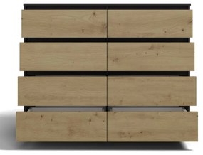 Komoda Musecalo 7 120 (antracit + dub artisan). Akcia -20%. Vlastná spoľahlivá doprava až k Vám domov. 1132825