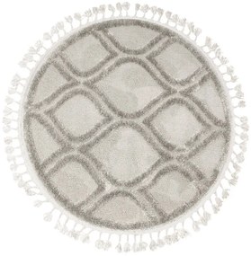 Koberec Berber 7063 3D kruh svetlosivý