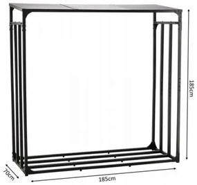 Sammer Kovový stojan so strieškou na palivové drevo GWI6332