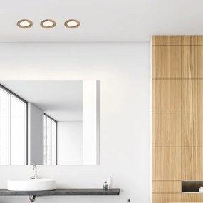 LED Podhľadové svietidlo WOODY SPOT LED/12,5W/230V 4000K orech Ø16 cm