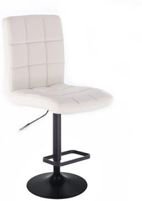 LuxuryForm Barová stolička TOLEDO na čiernom tanieri - biela