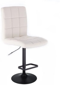LuxuryForm DESIGN Barová stolička TOLEDO na čiernom tanieri - biela