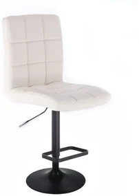 LuxuryForm DESIGN Barová stolička TOLEDO na čiernom tanieri - biela