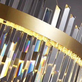 Toolight Toolight, LED krištáľové stropné svietidlo 60cm, APP1515-CP60, zlatá matná, OSW-03263