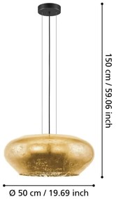 Eglo 39595 - Luster na lanku PRIORAT 3xE27/20W/230V