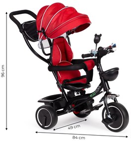 WELLHOX Trojkolka s otočným sedadlom - červená