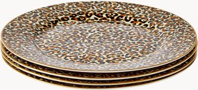 Porcelánové raňajkové taniere Leopard, 4 ks