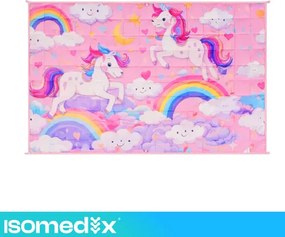 Senzorická deka s jednorožcami 3 kg – 100 x 150 cm