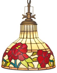 Závesná lampa Yria v štýle Tiffany