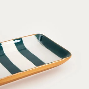 Dekoračný tanier TORRIT biely / zelený 775185