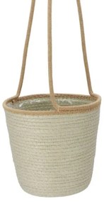 Závesný košík z mmorskej trávy Laos Pistacio - Ø 23*22/80 cm