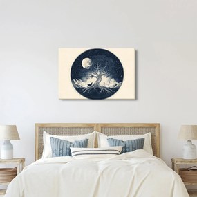 Obraz – Magický strom s jeleňom I. (90x60 cm)