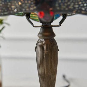 Endon 64088 - Stolná lampa Tiffany DRAGONFLY 1xE14/40W/230V priemer 20 cm