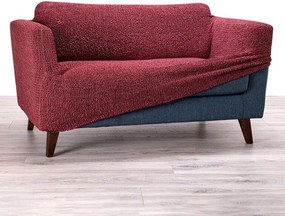 Bielastické poťahy VITTORIA bordó sedačka s otomanom vpravo (š. 170 - 300 cm)
