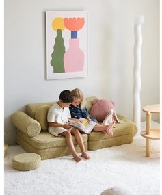 Zelená detská pohovka z textílie buklé 132 cm Settee – Wigiwama