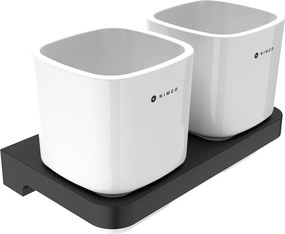 Nimco Držiak na kefky s pohárikmi MAYA čierna - MAC 29058DK-90