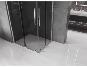 Mexen Velar Duo, sprchový kút s posuvnými dverami 100 x 90 cm, 8mm šedé sklo, chrómová, 871-100-090-42-01