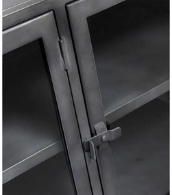 Muubs 4-dverová kovová komoda BOSTON D. 180 cm, čierna