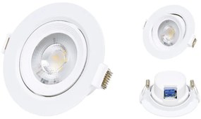 LED kruhové zapustené svietidlo výklopné 5W, teplá biela