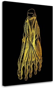 Gario Obraz na plátne Zlatá anatómia, chodidlo - Gab Fernando Rozmery: 40 x 60 cm