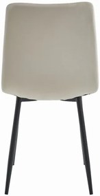 Stolička LIBRA zamatová béžová (čierne nohy)