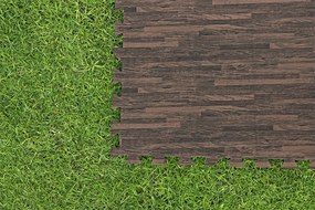 Bestway Penová podložka k záhradnému bazénu Imitácia dreva 12 ks 50x50cm 58712