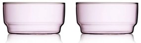 Ružové sklenené misky v súprave 2 ks 500 ml Torino – Lyngby Glas