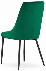 Jedálenský stôl TODI jaseň 60 cm s dvoma IMOLA zamatové zelené