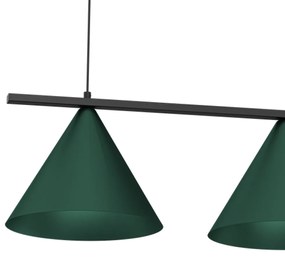 Závesné svietidlo Capital, 3x zelené kovové tienidlo, (fi 30cm), gr