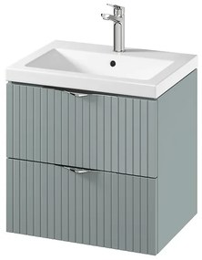 Cersanit Tirso, závesná umývadlová skrinka 594x447x572 mm + keramické umývadlo, zelená matná, S801-544