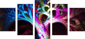5-dielny obrazy tajomný abstraktný strom Varianta: 100x50