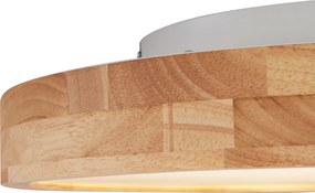 Škandinávske stropné svietidlo drevené 50 cm vrátane LED stmievateľné - Pecker