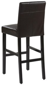 Sada 2 barových stoličiek z umelej kože hnedá MADISON Beliani