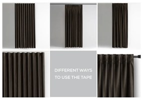 Hnedý zamatový dimout záves 140x270 cm – Restilo