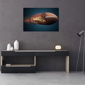 Obraz - Ragbyová lopta v akcii (90x60 cm)