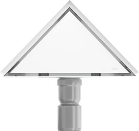 Mexen Flat, rohový sprchový žľab 20 x 20 cm, biela, 1210320