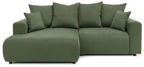 Zelená zamatová rohová pohovka Enjoy – Bobochic Paris