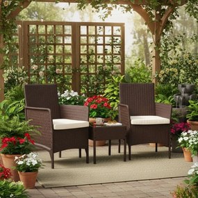 Záhradný ratanový nábytok - set 2 kreslá + stolík