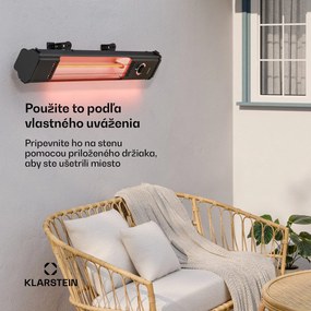 Klarstein DualisHeat infračervený ohrievač stojací | 2000 W | 15 m² | Flexibilný | 105 cm x 25 cm