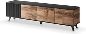 TV stolík Remali (čierna + dub wotan). Vlastná spoľahlivá doprava až k Vám domov. 1049344