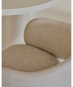 Krémovobiele čalúnené jedálenské kreslo Maina – Kave Home