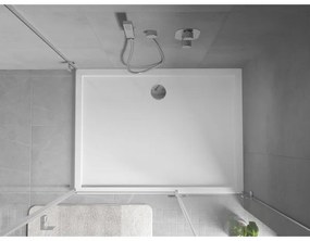 Mexen Flow, obdĺžniková sprchová vanička, slim, 85 x 130 cm, biela lesklá, 46R108513