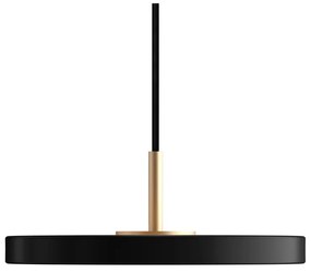 Čierne LED závesné svietidlo s kovovým tienidlom ø 15 cm Asteria Micro – UMAGE