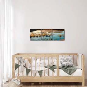 Obraz - Lac Guichard (s hodinami) (90x30 cm)