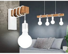 Eglo 43704 - Závesné svietidlo na lane TOWNSHEND 4xE27/60W/230V